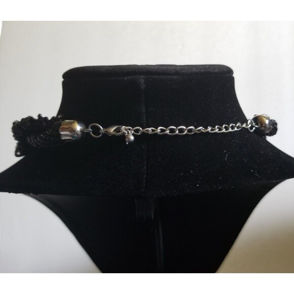 MCM Bead Rope Necklace Twist Collar Black Adjustable 2 Styles of Beads Artisan - Picture 2 of 2